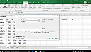 Excel display with drop boxes