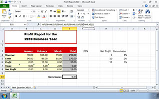 Microsoft Excel 2010: Calculating Data with Advanced Formulas - Image 4