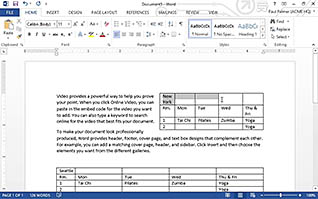 Microsoft Word 2013: Adding Tables - Image 3