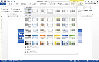 Microsoft Word 2013: Adding Tables - Image 4
