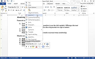 Microsoft Word 2013: Managing Lists - Image 3