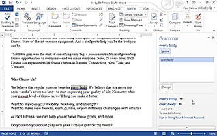 Microsoft Word 2013: Proofing a Document - Image 4