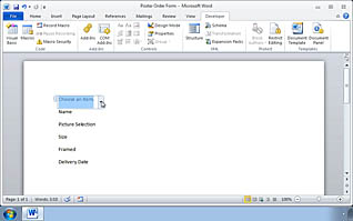 Microsoft Word 2010: Creating Forms - Image 2