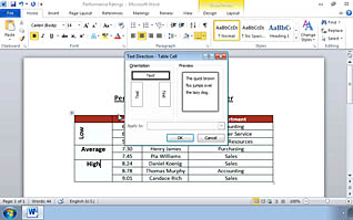 Microsoft Word 2010: Customizing Tables and Charts - Image 2