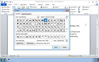 Microsoft Word 2010: Inserting Special Characters and Graphical Objects - Image 2