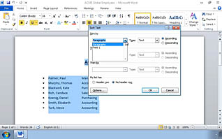 Microsoft Word 2010: Managing Lists - Image 2