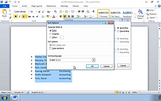Microsoft Word 2010: Managing Lists - Image 3