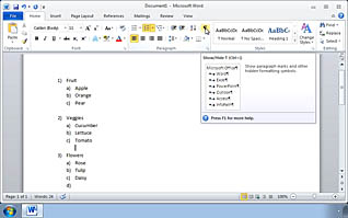Microsoft Word 2010: Managing Lists - Image 4