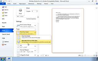Microsoft Word 2010: Printing Word Documents - Image 4