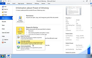 Microsoft Word 2010: Securing a Document - Image 2